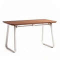 Wooden tabletop desk with metal legs suitable for home office 150 x 75 x 75cm