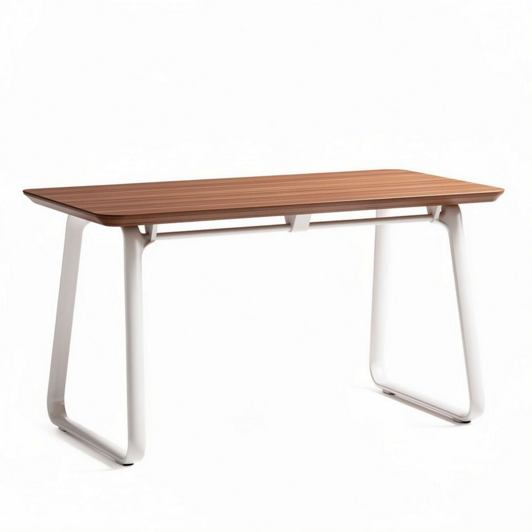 Wooden tabletop desk with metal legs suitable for home office 150 x 75 x 75cm